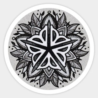 Rochester Mandala (grey tones) Sticker